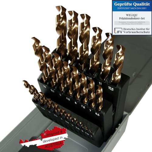 Set Punte Elicoidali HSS-E M35 Cobalt 25 pezzi