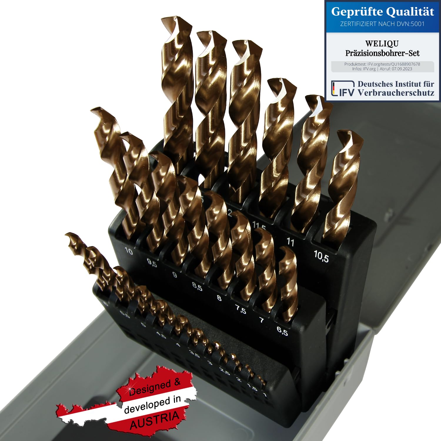 Set Punte Elicoidali HSS-E M35 Cobalt 25 pezzi - immagine 1