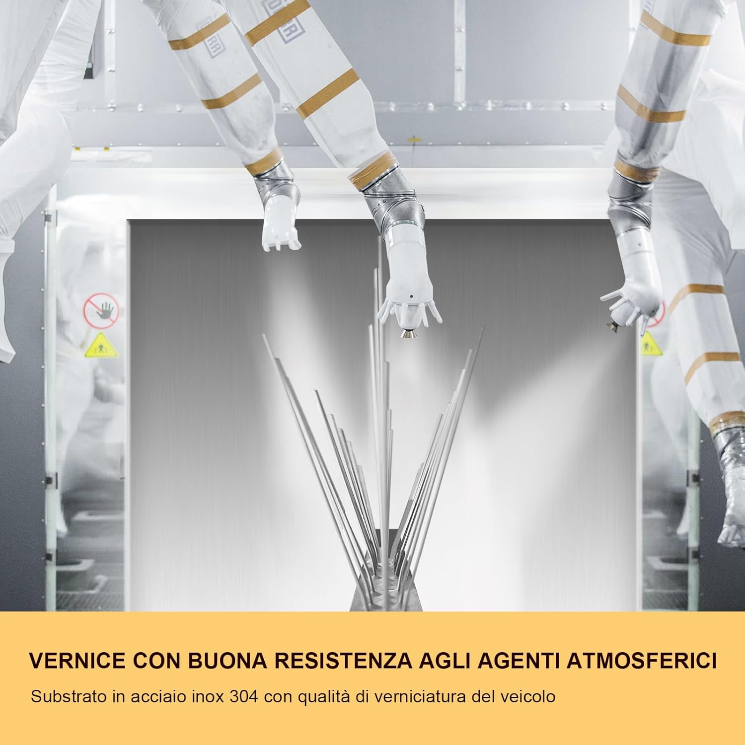 "OFFO Punte per Uccelli preassemblate per tetti e finestre, Punte per piccioni durevoli per Anti Corvi, gabbiani e Piccoli Uccelli, Set di Punte deterrenti per Uccelli Copertura 5,2 m, Argento brilla - immagine 3