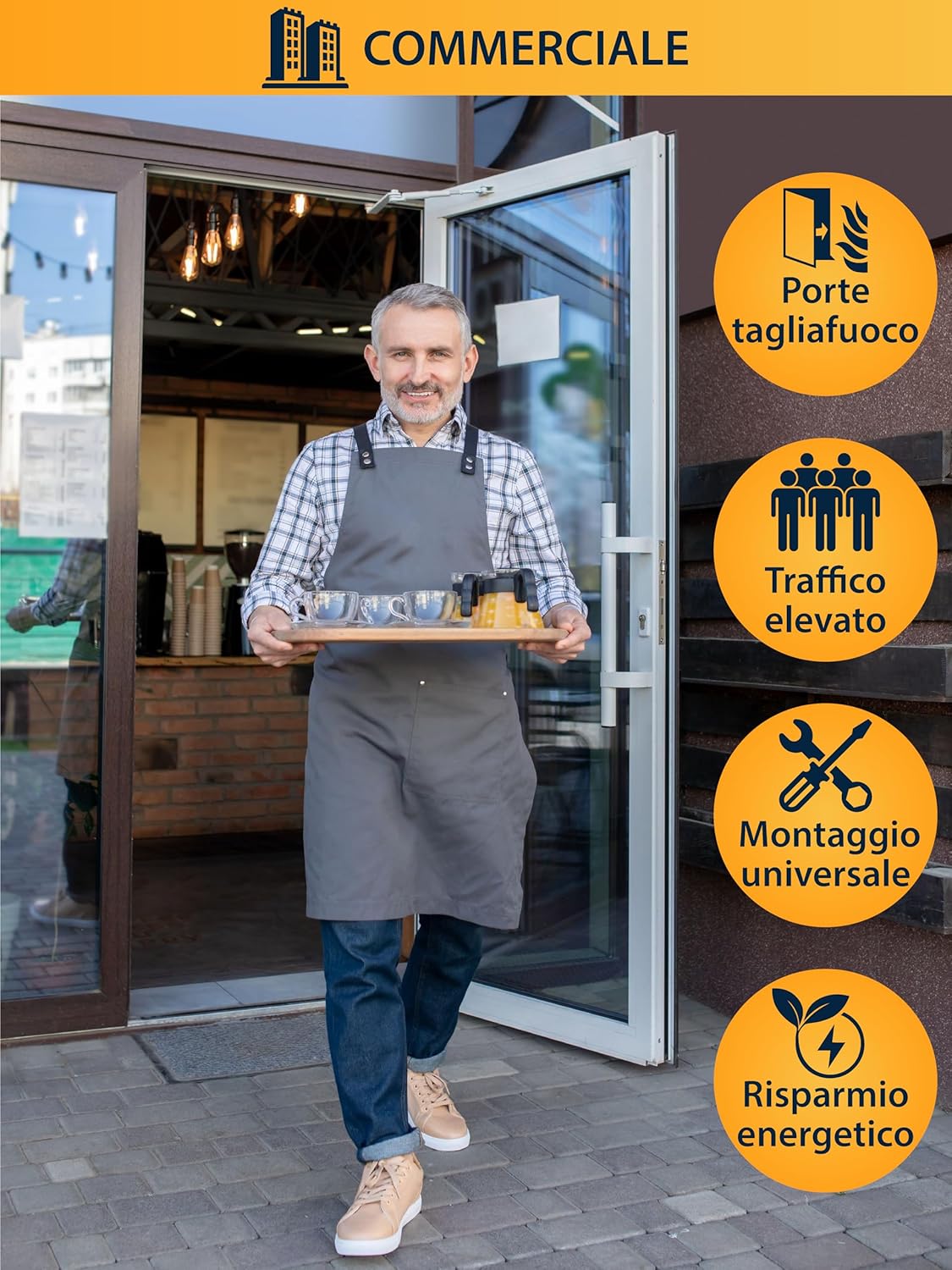 Napoleon N-1000 Chiudiporta Automatico Robusto, Bianco - immagine 3