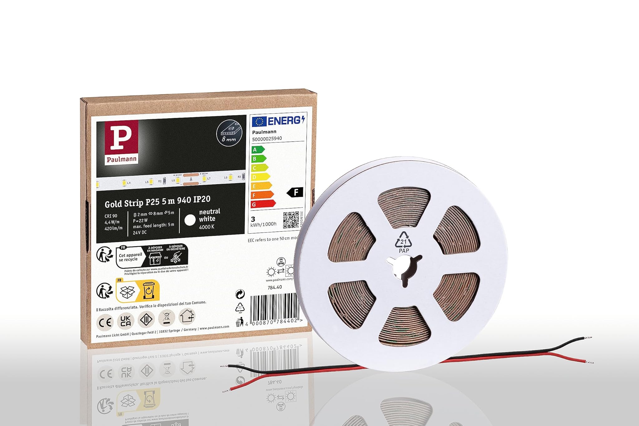 Paulmann 78440 Strip PRO Gold P25 5m 22W 4000K