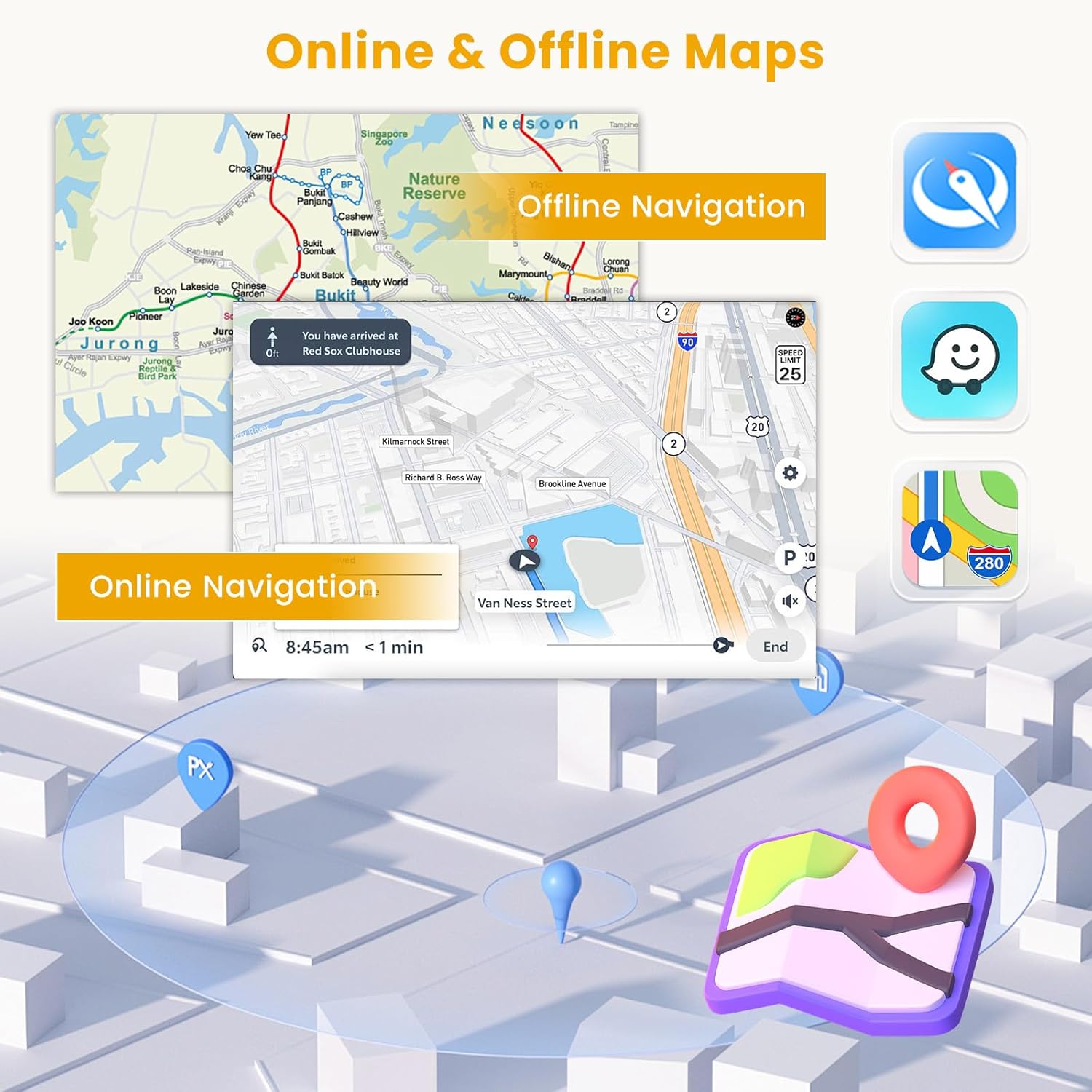 Fuluku Autoradio Android 7'' per VW Passat, Golf, Polo - immagine 5