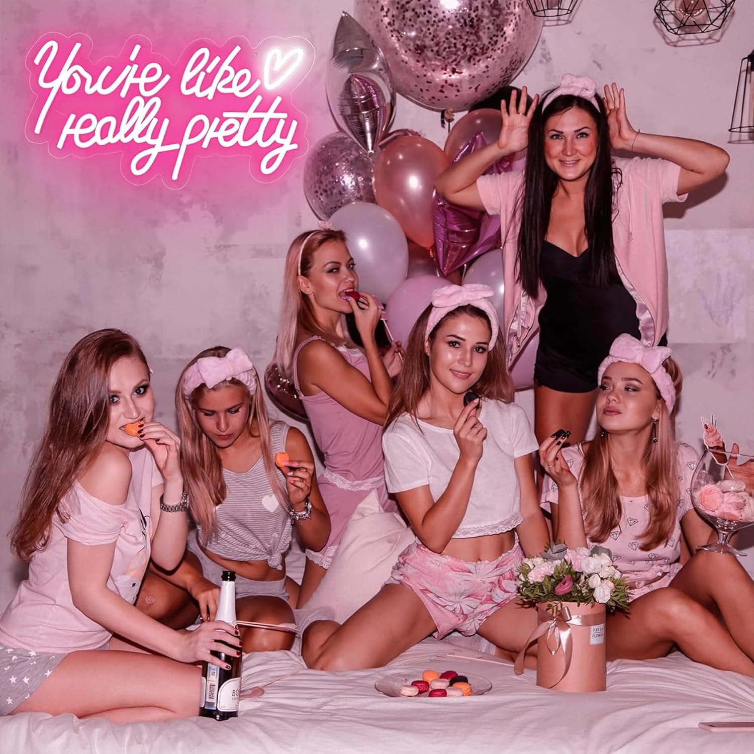 You're Like Really Pretty Insegna al Neon LED Rosa - immagine 2