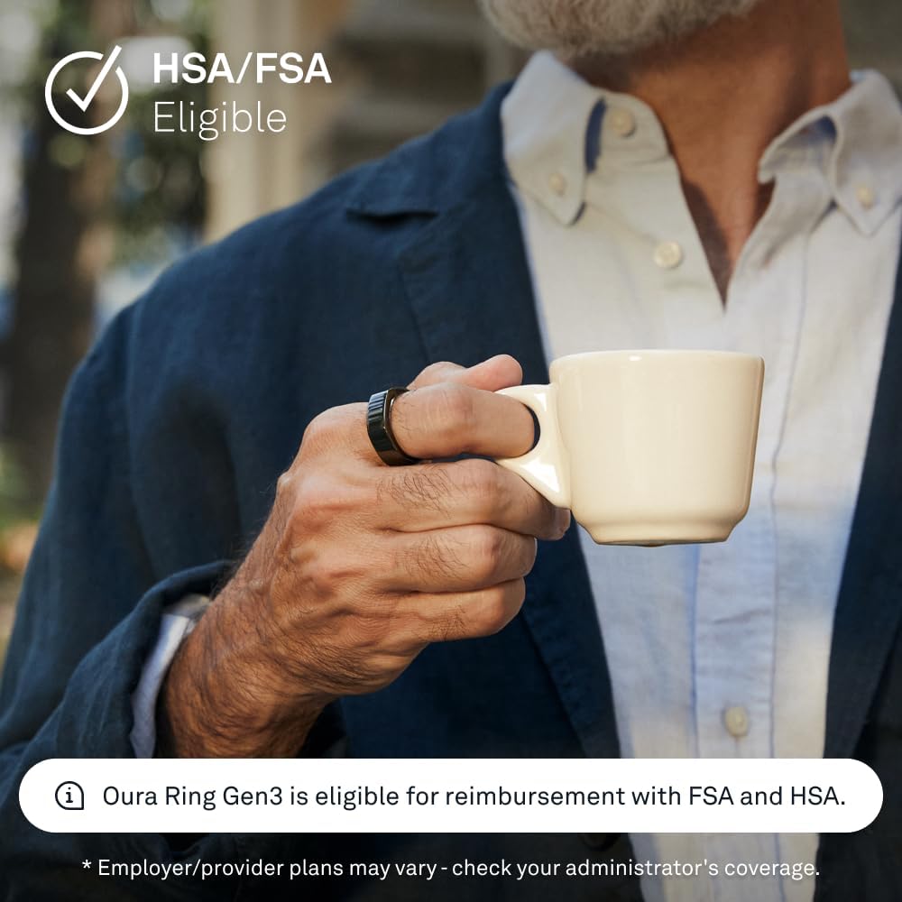 Oura Ring Gen3 Heritage - Misura 13, Black - immagine 6