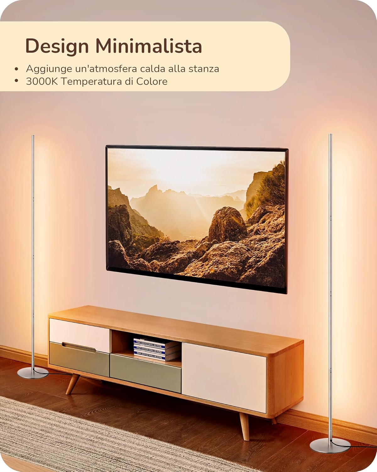 EDISHINE Lampada da Terra LED Dimmerabile Continua - immagine 3