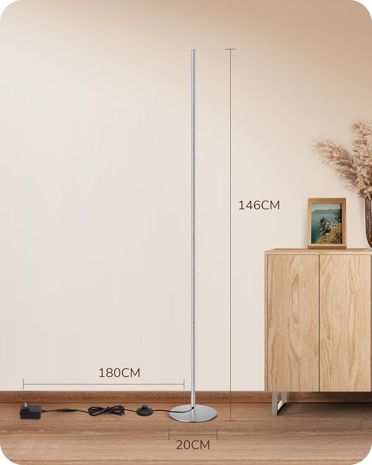 EDISHINE Lampada da Terra LED Dimmerabile Continua - immagine 5