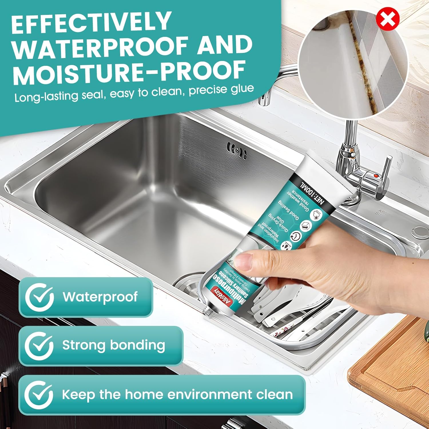 Silicone Trasparente Sigillante Doccia 100 Ml - immagine 2