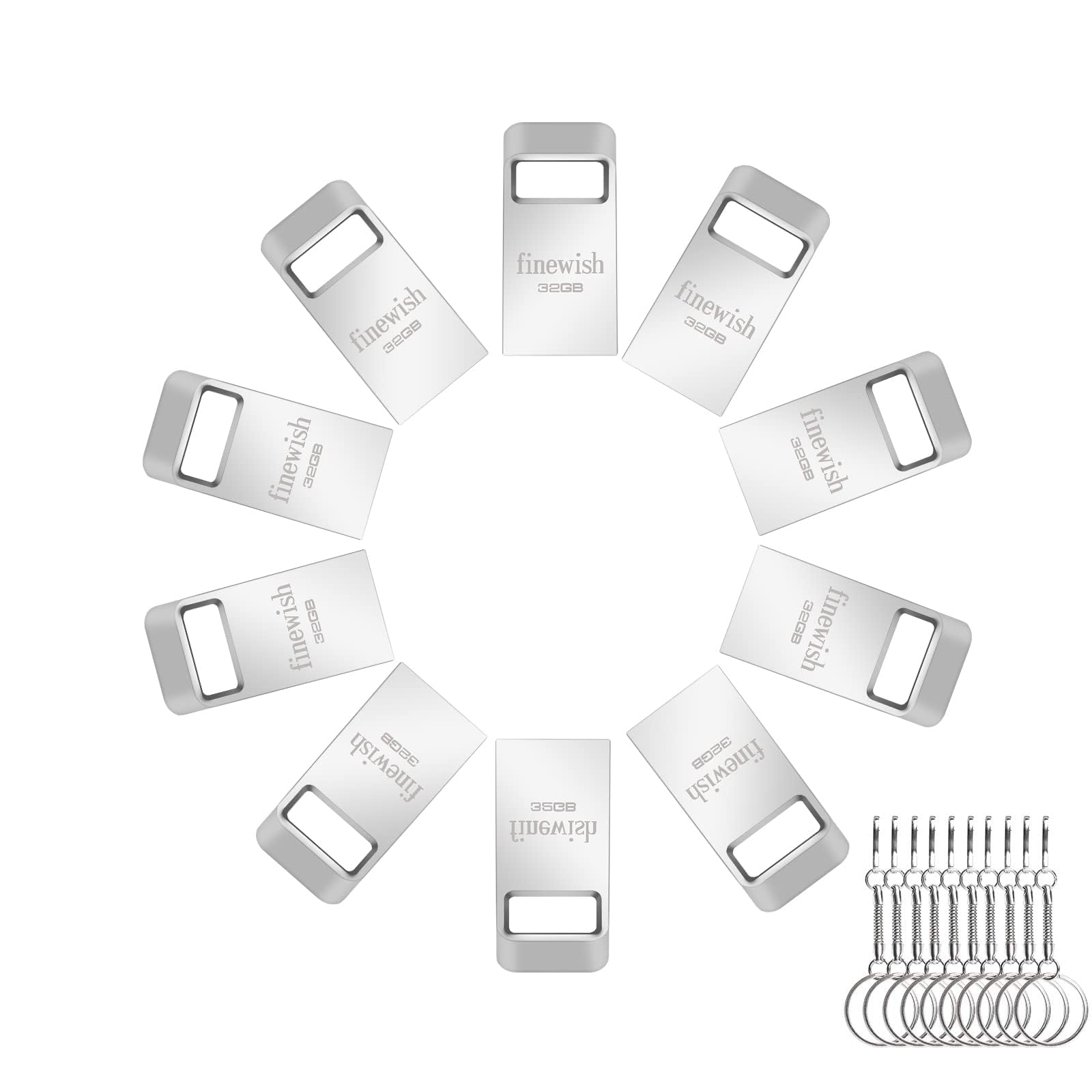 Chiavetta USB 2.0 32 GB (10 pezzi), Argento