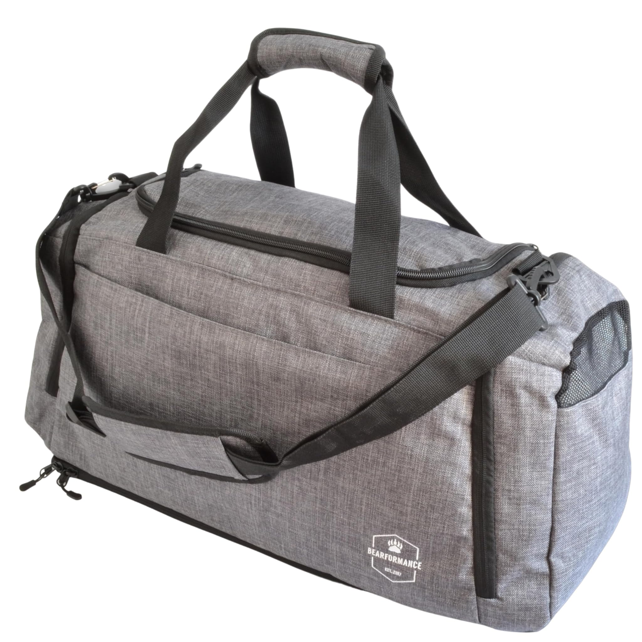 Bearformance® Ultimate Sportbag – Borsa sportiva per uomini e donne con scomparto extra per scarpe e scomparto umido con funzione zaino per sport, allenamento, ym, viaggio