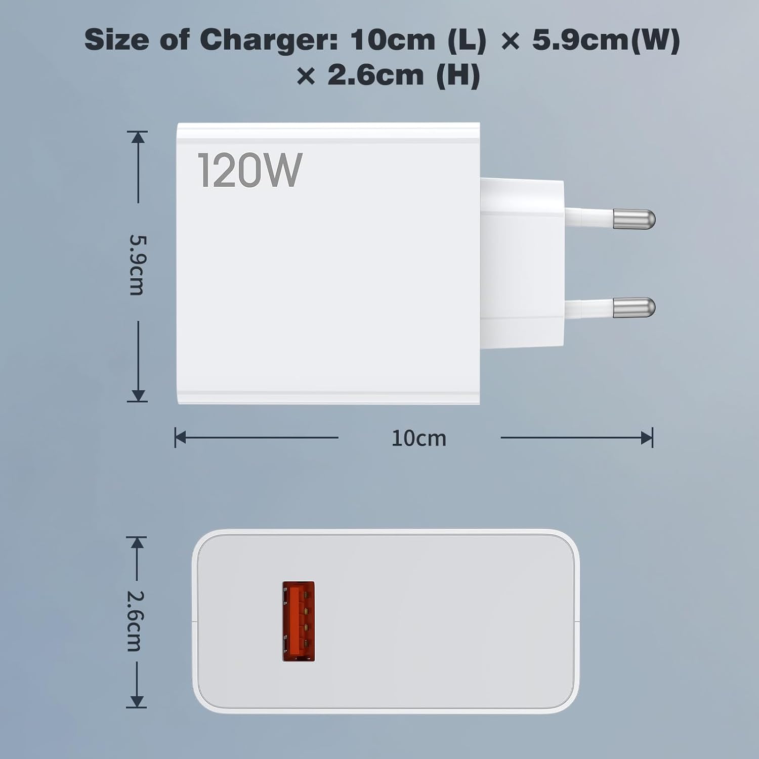 Caricatore USB 120W HyperCharge per Xiaomi Redmi Note 14 Pro+ - immagine 3