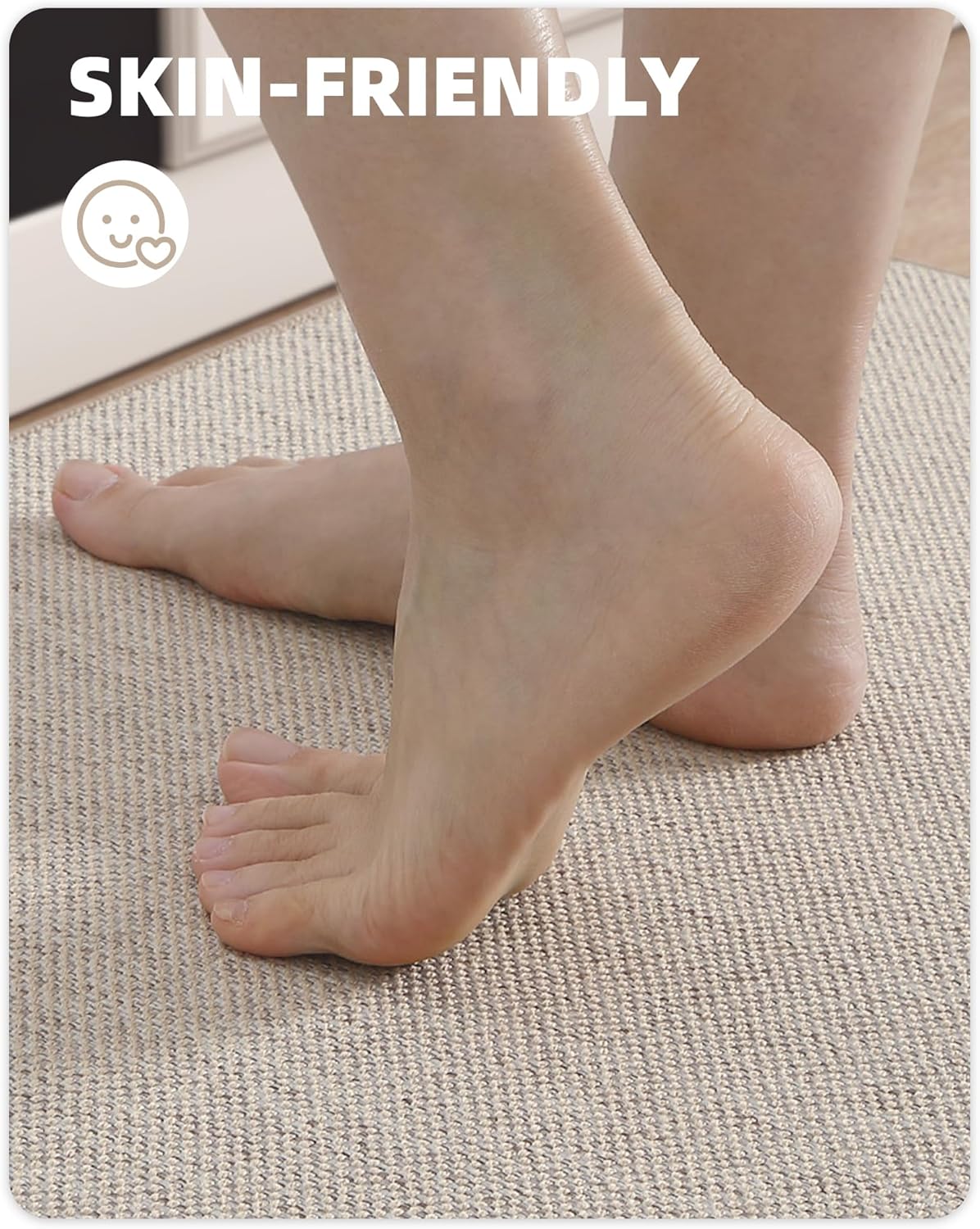 Color G 2 Pezzi Tappeti Cucina Antiscivolo, Beige - immagine 2