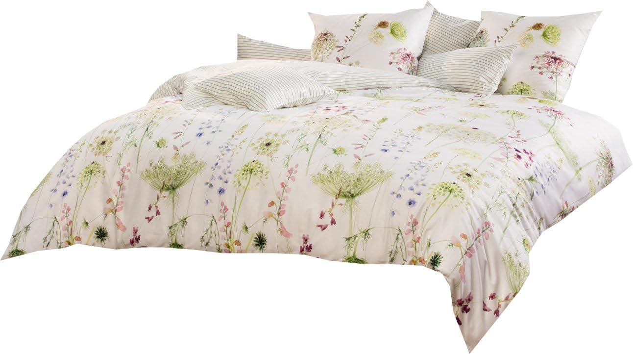 Biancheria da Letto Double Face Raso 100% Cotone, Verde