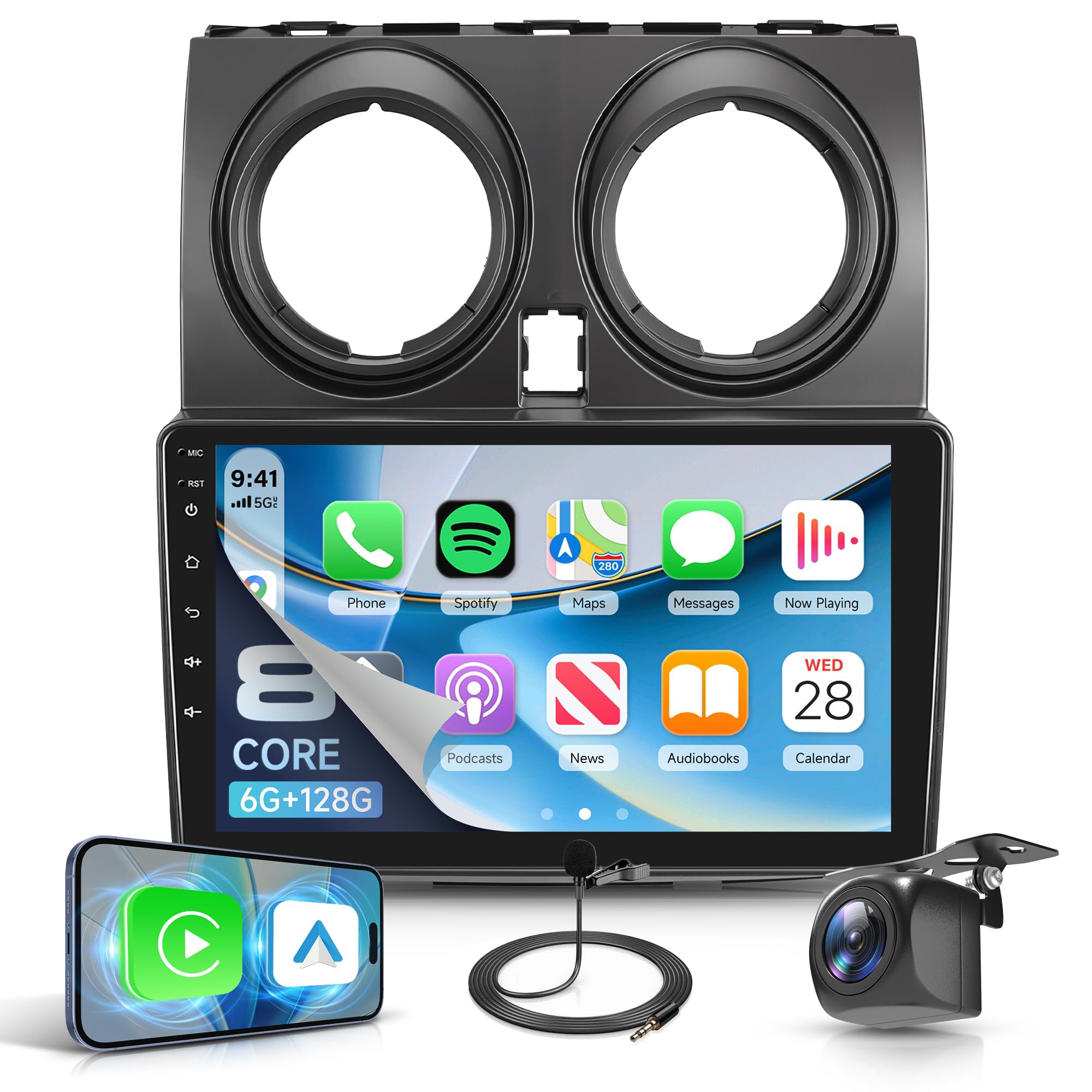 Autoradio Android 8 Core per Nissan Qashqai J10 2006-2016