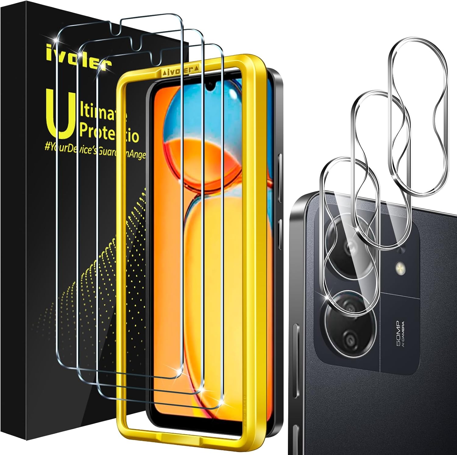 Ivoler Vetro Temperato per Xiaomi Redmi 13C / Poco C65 - immagine 1