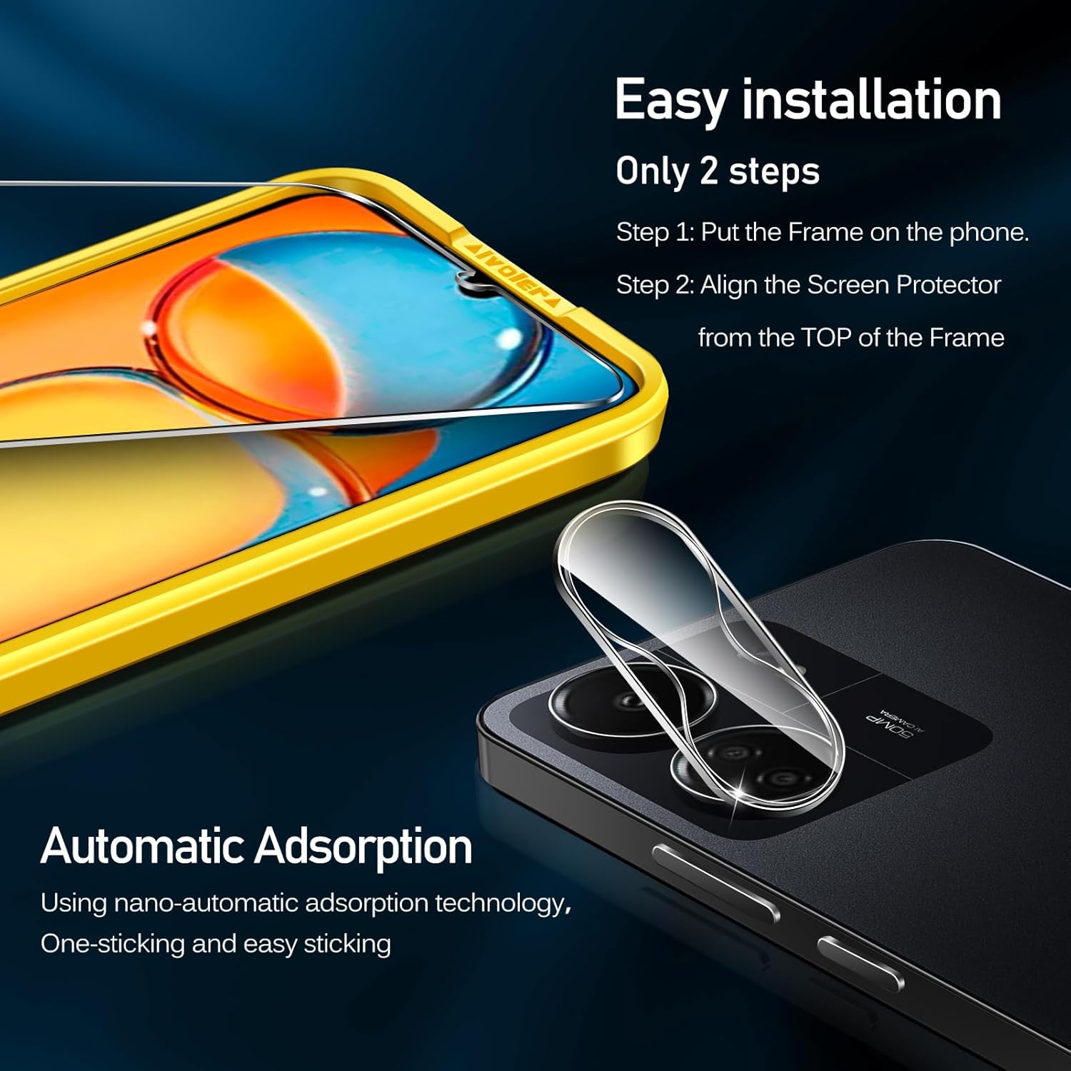 Ivoler Vetro Temperato per Xiaomi Redmi 13C / Poco C65 - immagine 4