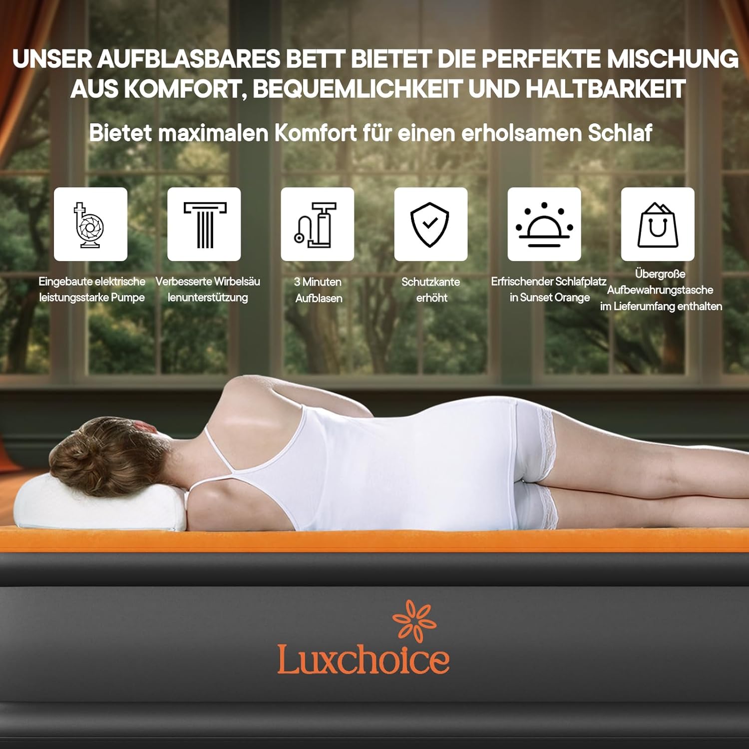 Luxchoice Materasso Gonfiabile Autogonfiabile con Pompa - immagine 2