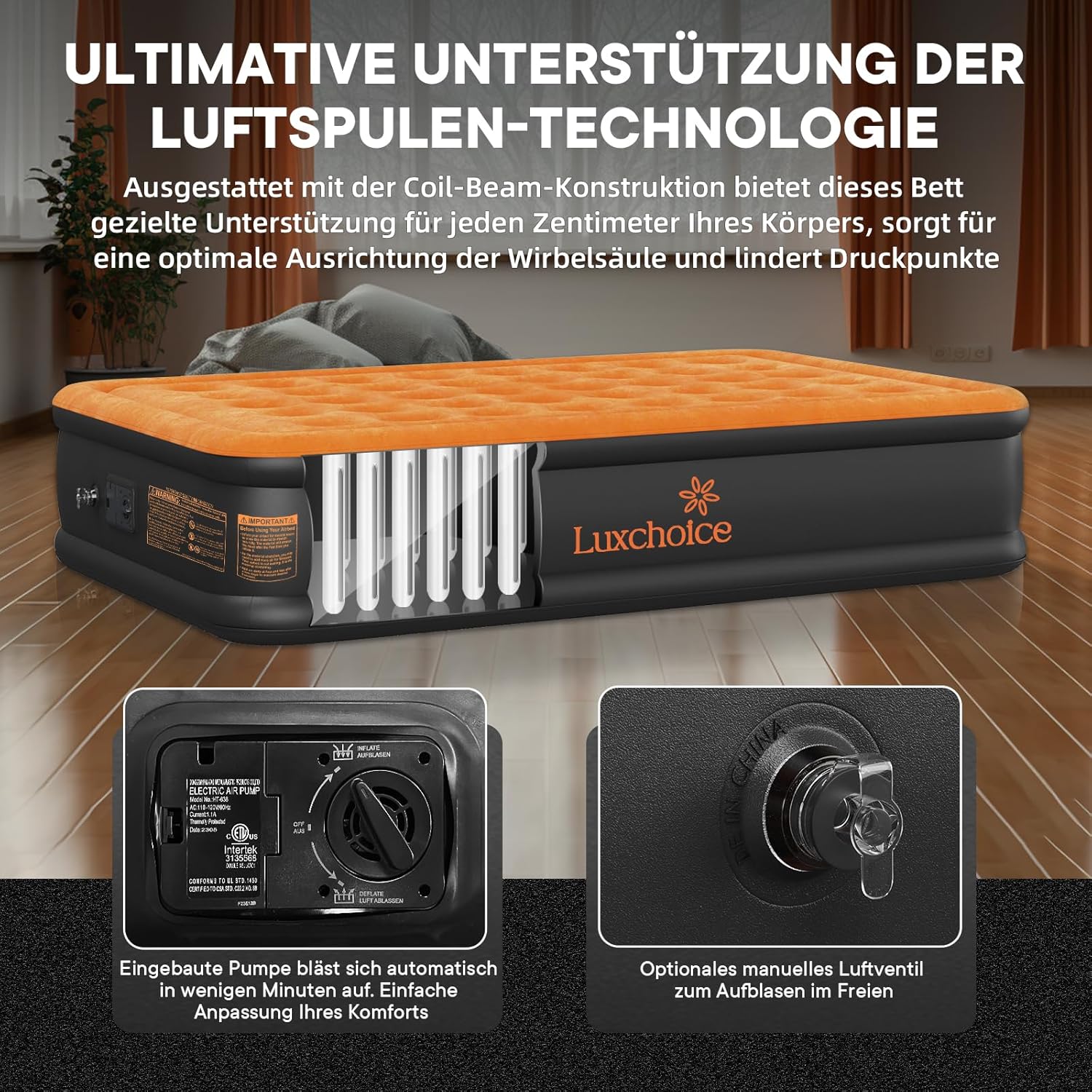 Luxchoice Materasso Gonfiabile Autogonfiabile con Pompa - immagine 3