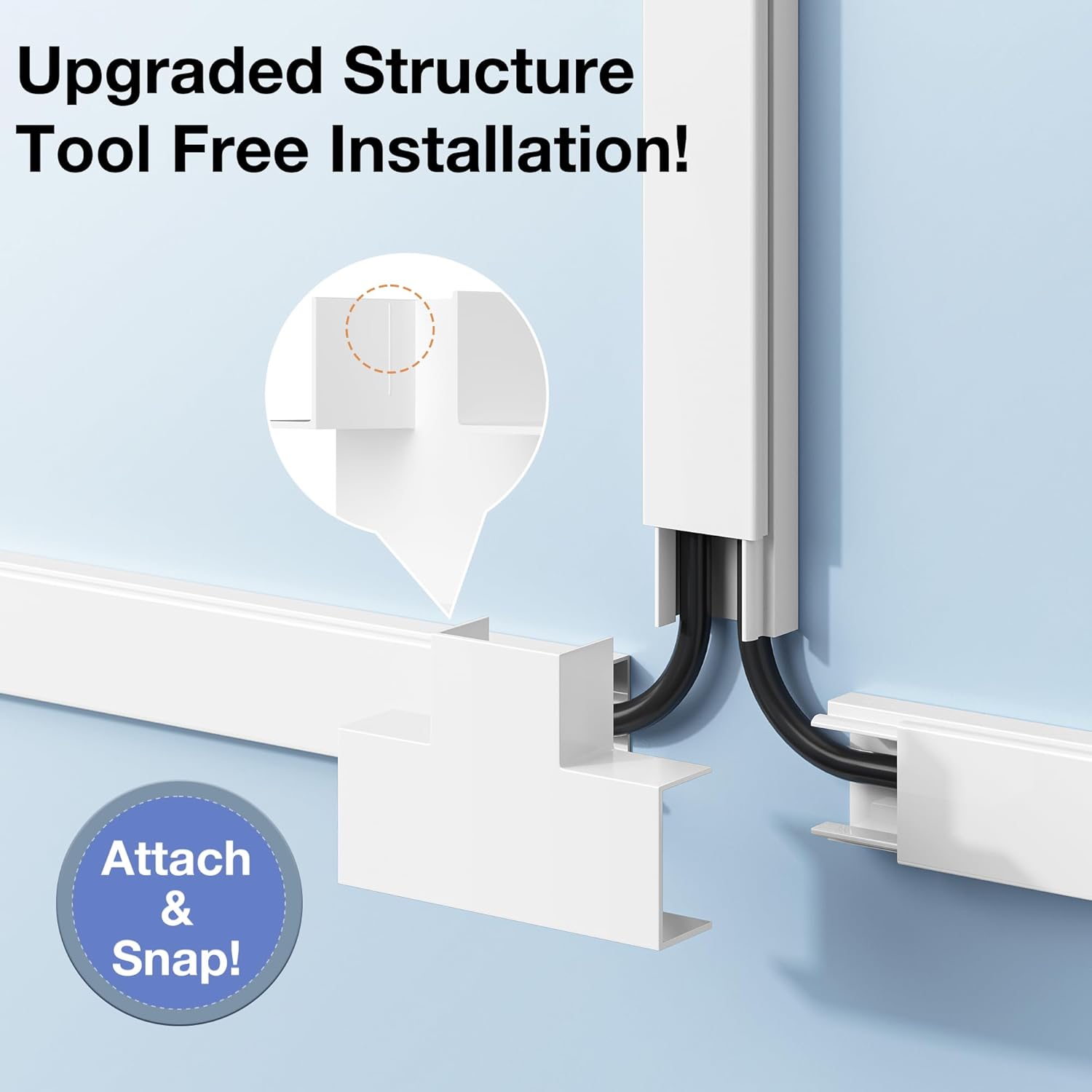 Mudeela Canalina Coprifili TV Autoadesiva, Bianca - immagine 2