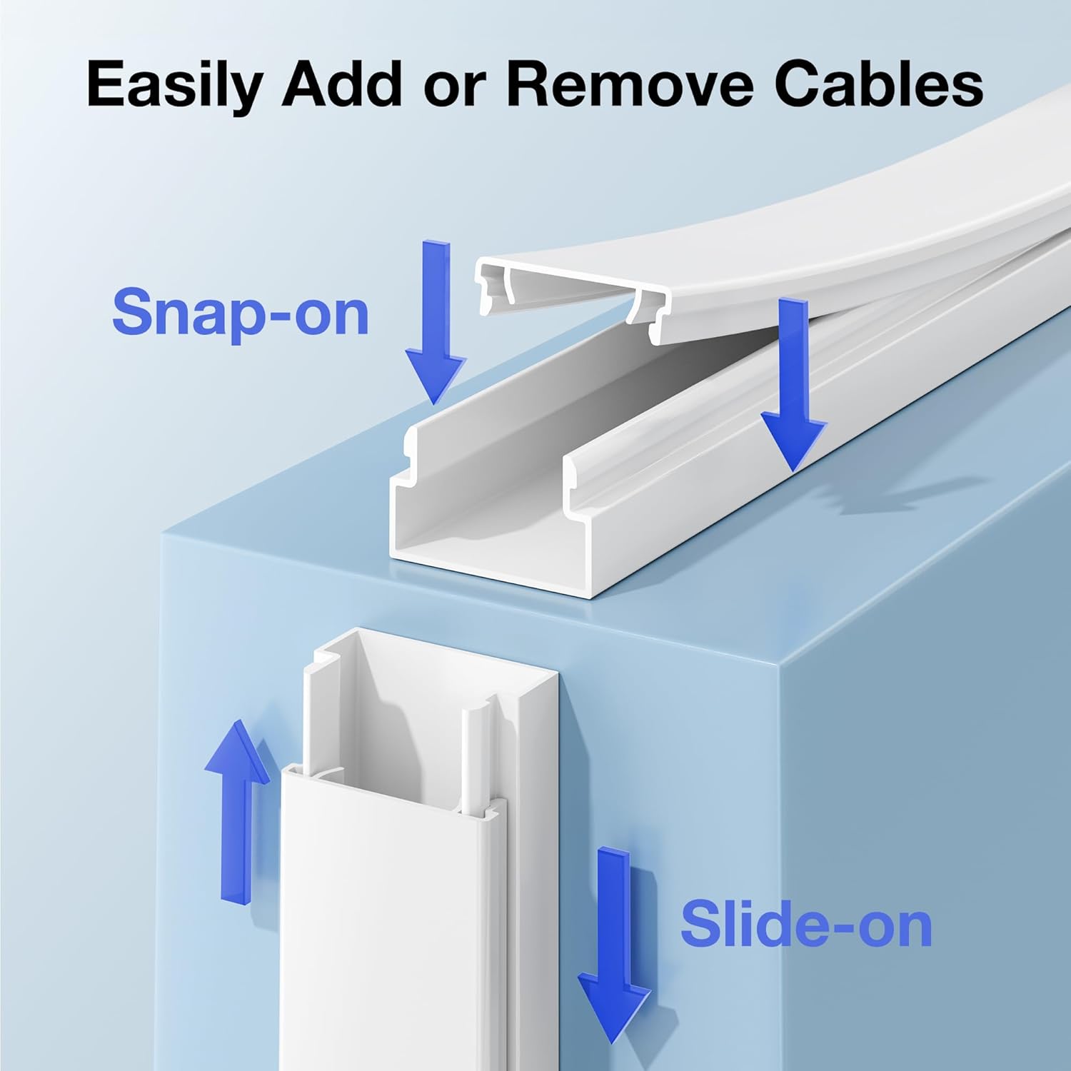 Mudeela Canalina Coprifili TV Autoadesiva, Bianca - immagine 3