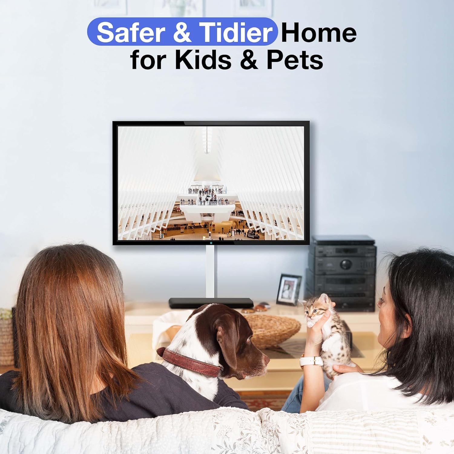 Mudeela Canalina Coprifili TV Autoadesiva, Bianca - immagine 5