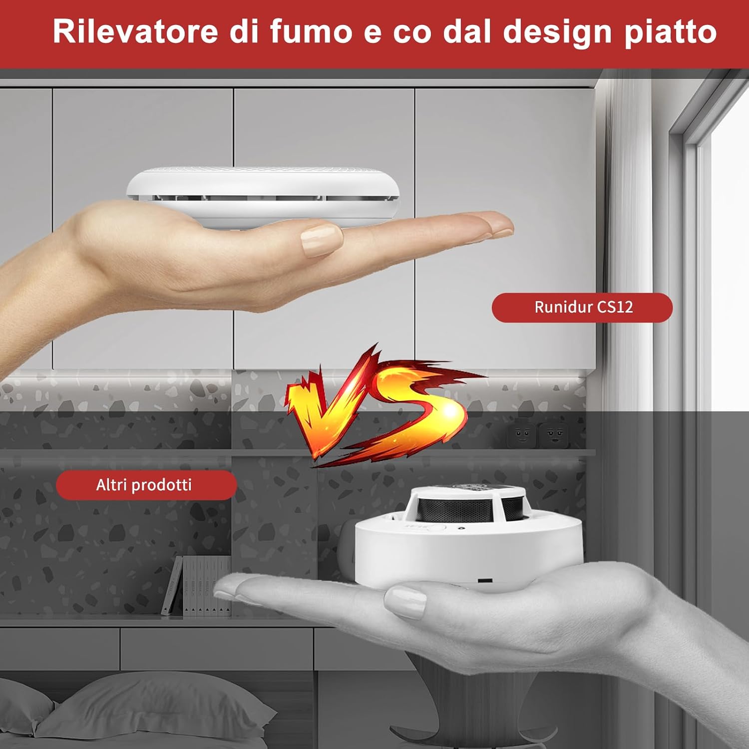 Runidur Rilevatore Combinato Fumo e CO 10 Anni (2 Pezzi) - immagine 3