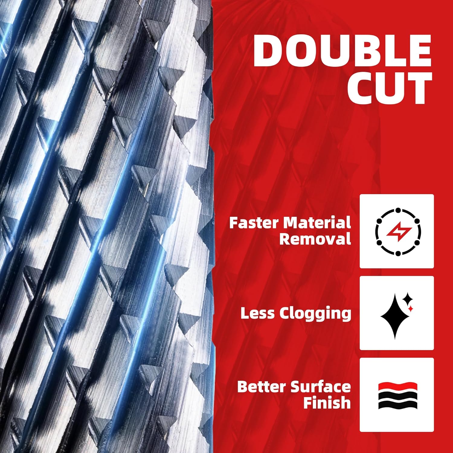 EZARC Set Frese Rotanti in Carburo di Tungsteno 5 Pezzi - immagine 3