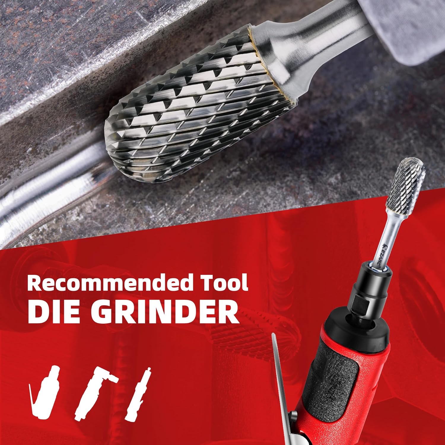 EZARC Set Frese Rotanti in Carburo di Tungsteno 5 Pezzi - immagine 6