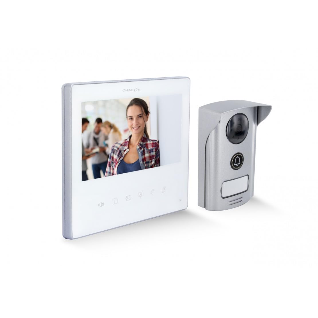 Videocitofono con schermo 7" ultra slim - Bianco