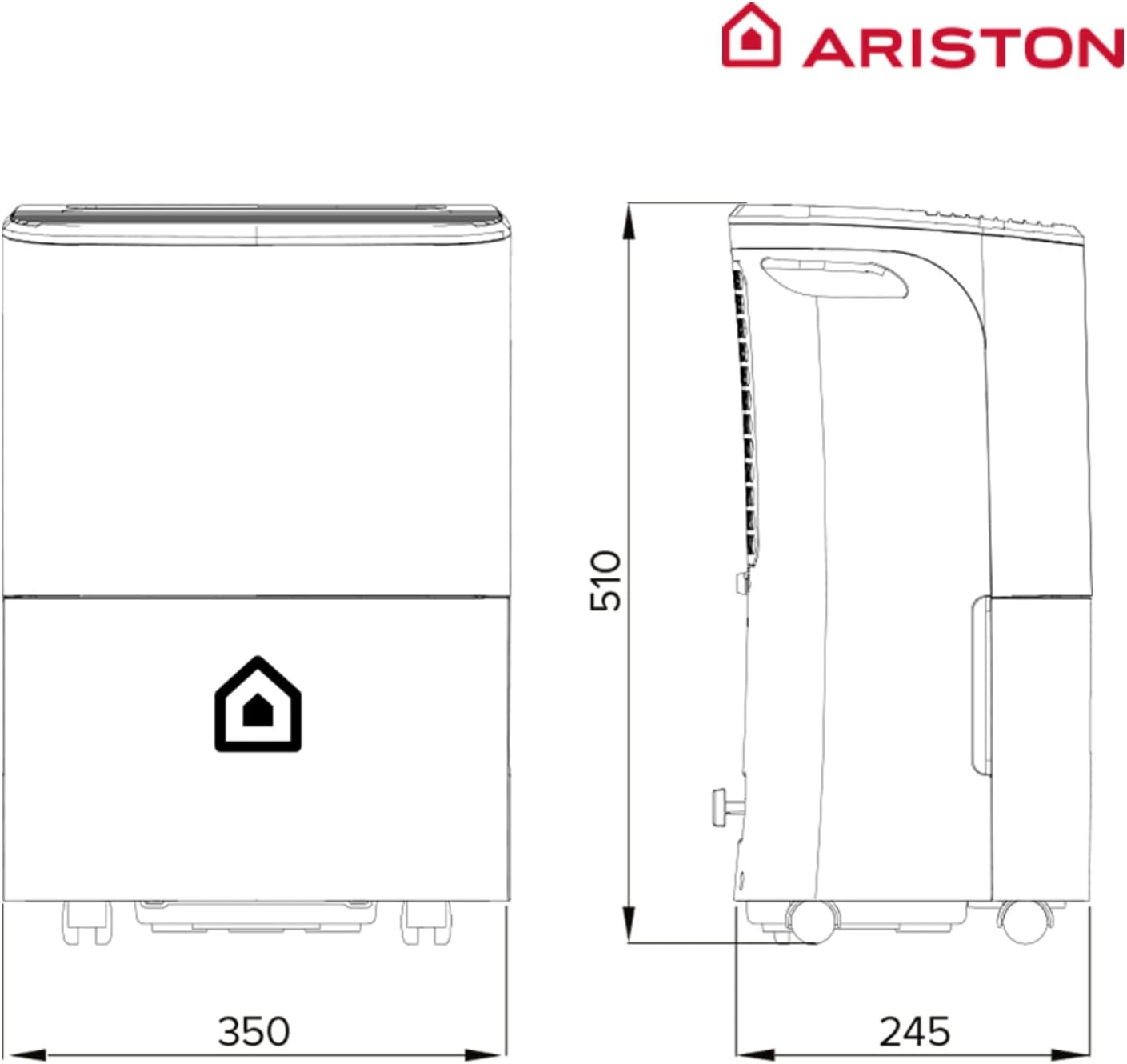 Ariston Deos 21S Wi Fi - Deumidificatore Portatile, Bianco - immagine 3