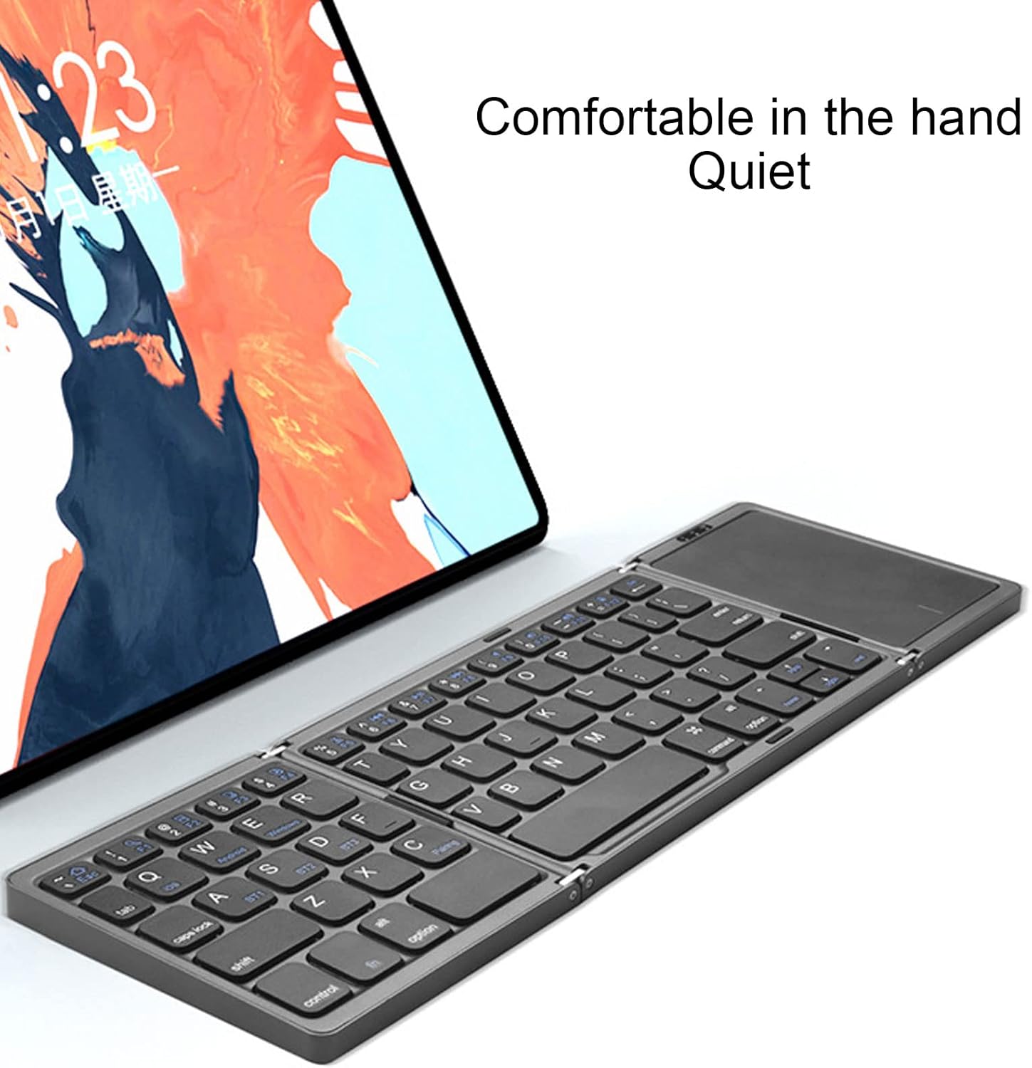 Bewinner Tastiera Bluetooth Pieghevole con Touchpad - immagine 7
