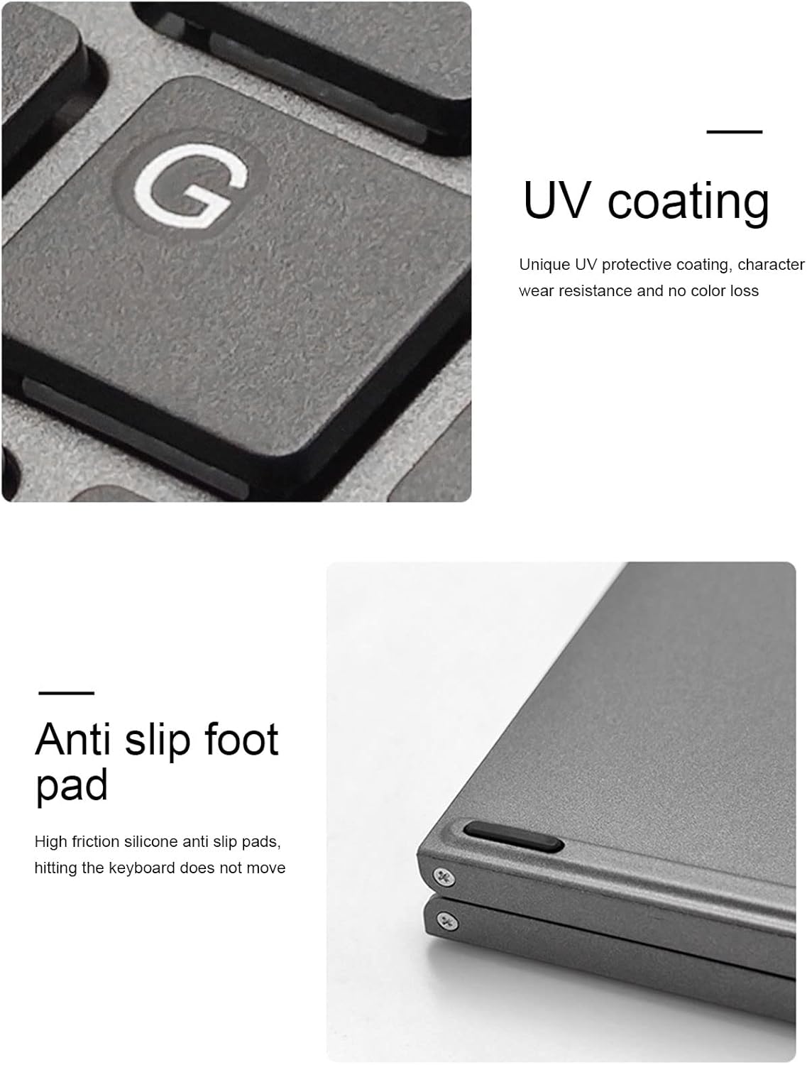 Bewinner Tastiera Bluetooth Pieghevole con Touchpad - immagine 8