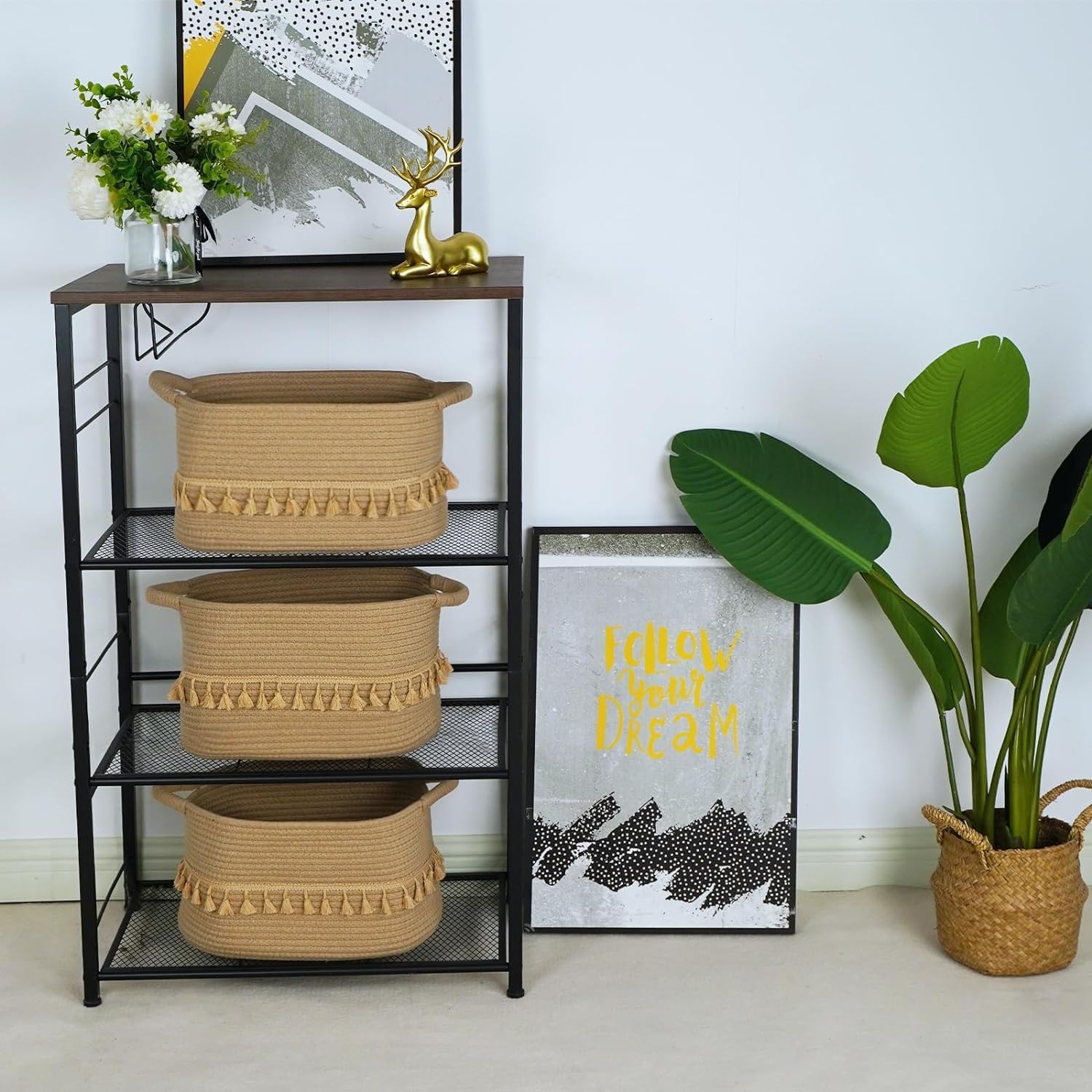 Teokj Cestini Portaoggetti in Corda di Cotone (3 pz) - immagine 4