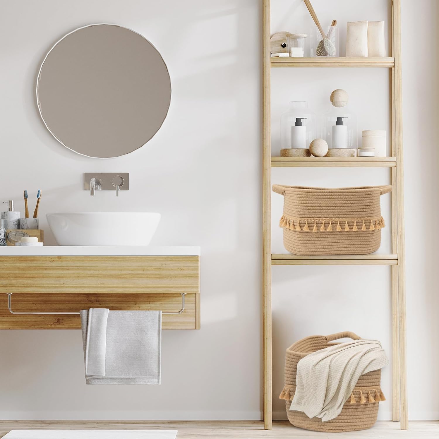 Teokj Cestini Portaoggetti in Corda di Cotone (3 pz) - immagine 8