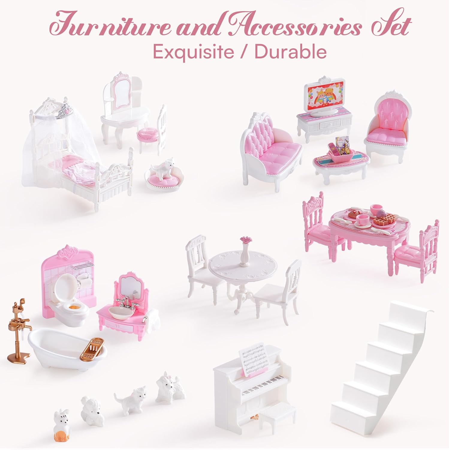 ROBUD Casa delle Bambole in Legno per Bambini - immagine 6