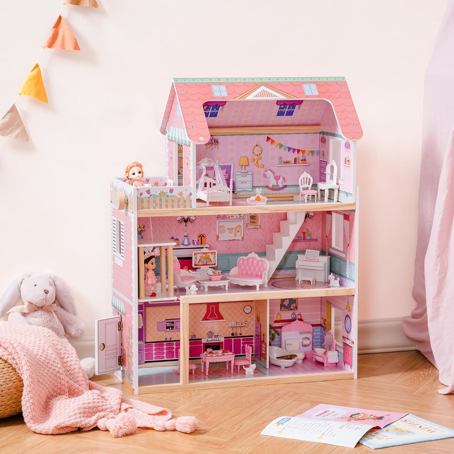ROBUD Casa delle Bambole in Legno per Bambini - immagine 8