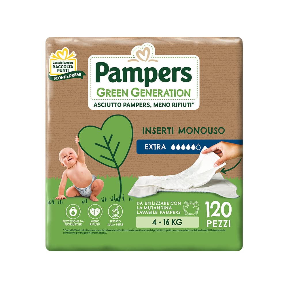 Pampers Green Generation Extra 120 Inserti