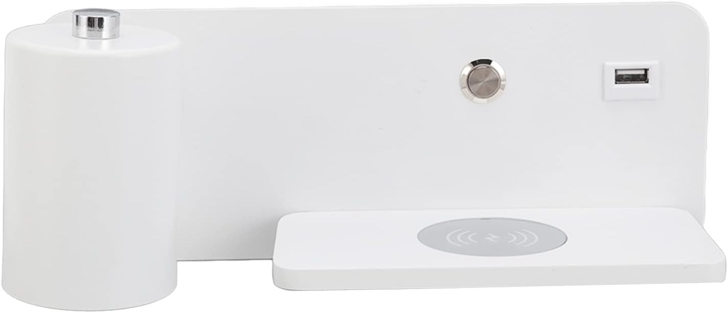 Lampada da Parete LED con Ricarica USB Wireless, Bianco