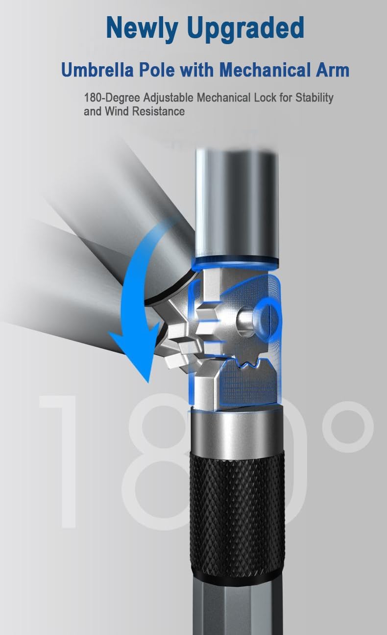 Dekero Ombrello da Spiaggia 2,4 m Antivento - immagine 1