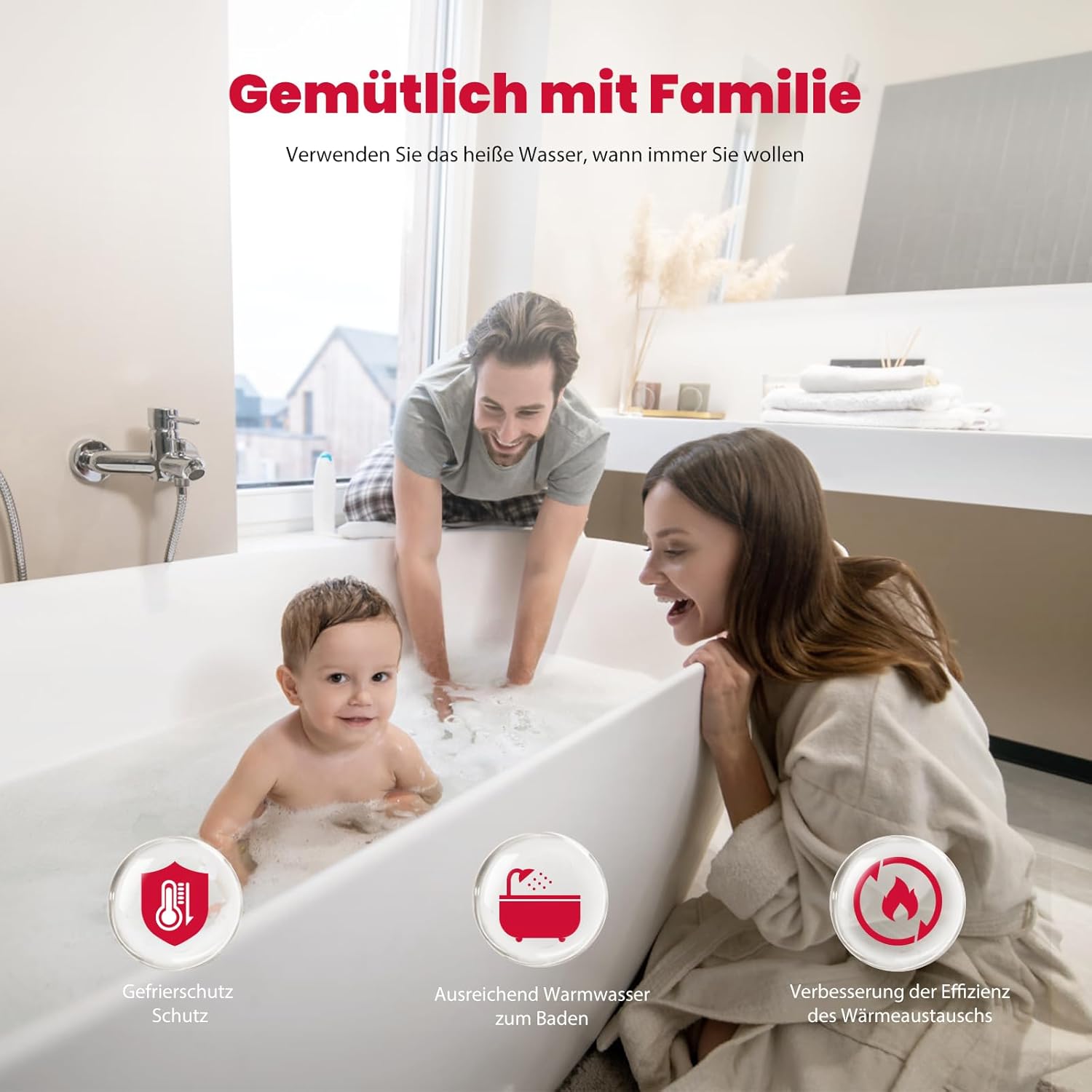 Gasland Scaldabagno Istantaneo a Propano 10L, Bianco - immagine 2