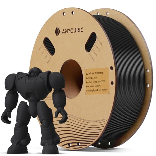Anycubic PLA+ Filamento per Stampante 3D 1kg, Nero