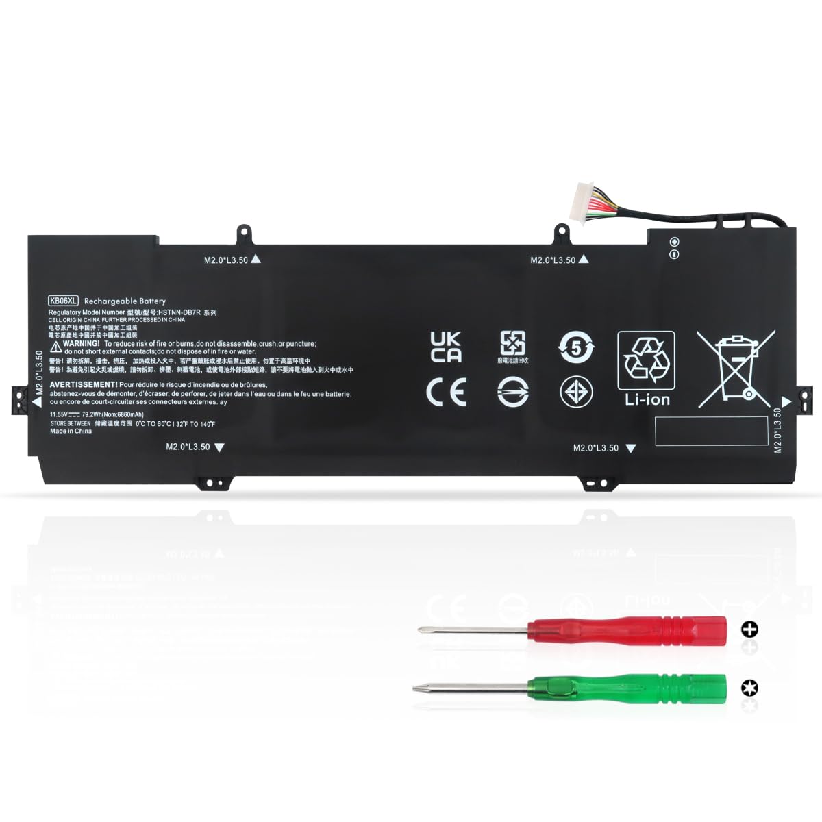 Kxrsii KB06XL Batteria per HP Spectre X360 15-BL000 79.2Wh
