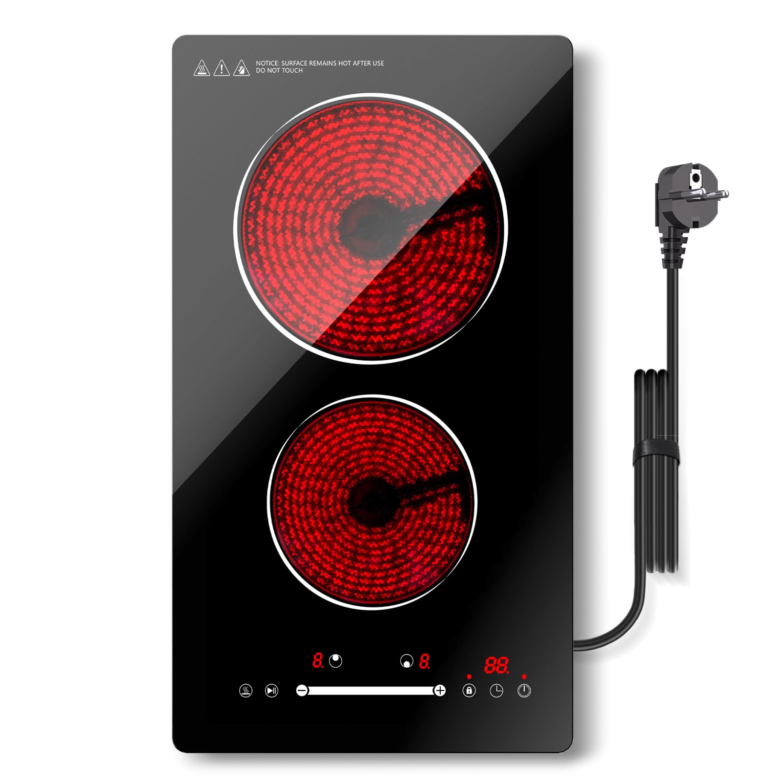 Graceall Piano Cottura in Vetroceramica 3000W