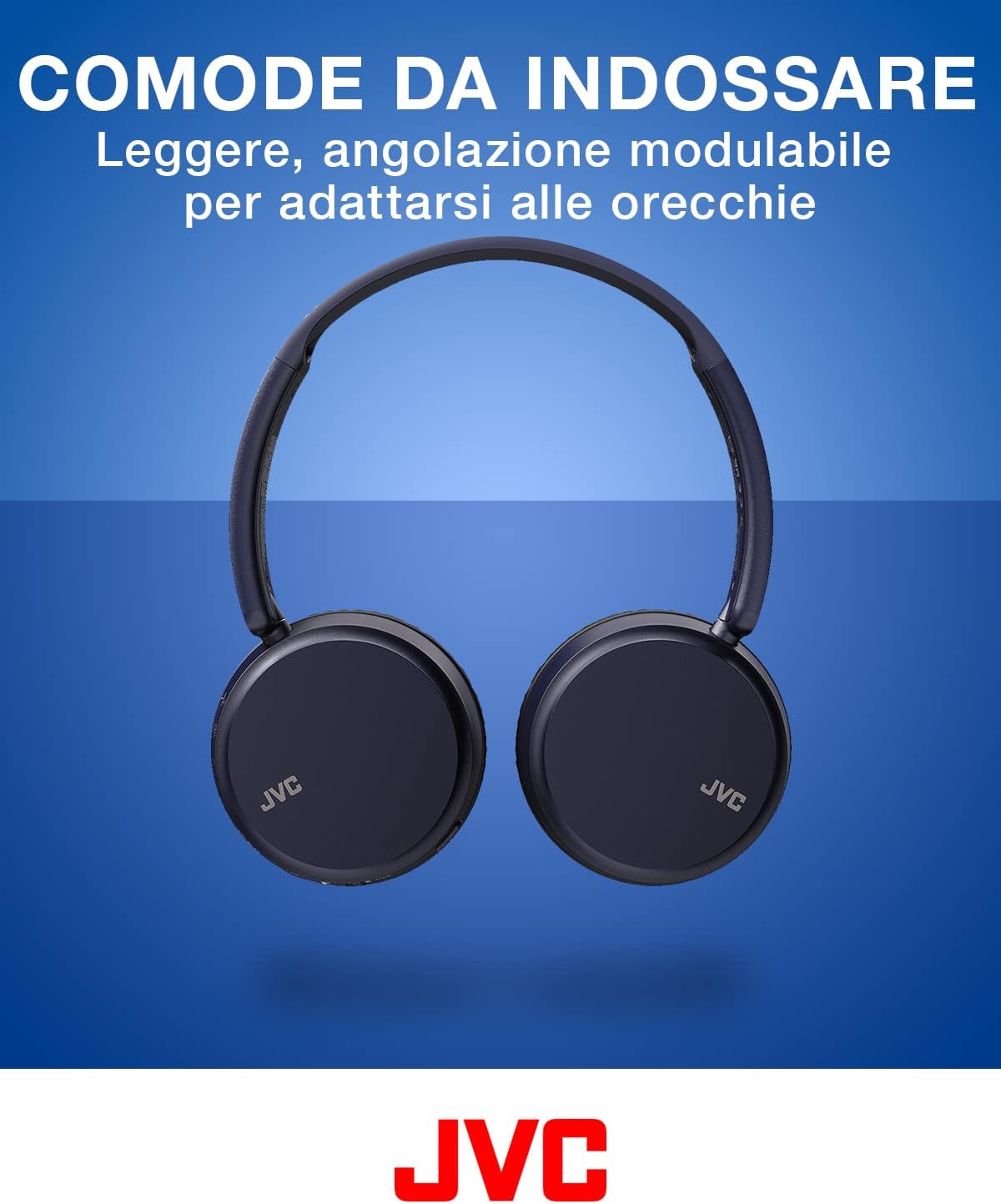 Jvc HA-Z37W - Cuffie Wireless On Ear 35h, Blu - immagine 4
