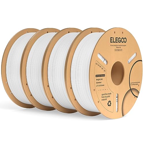 Elegoo Filamento PLA+ 1.75mm Bianco 4KG