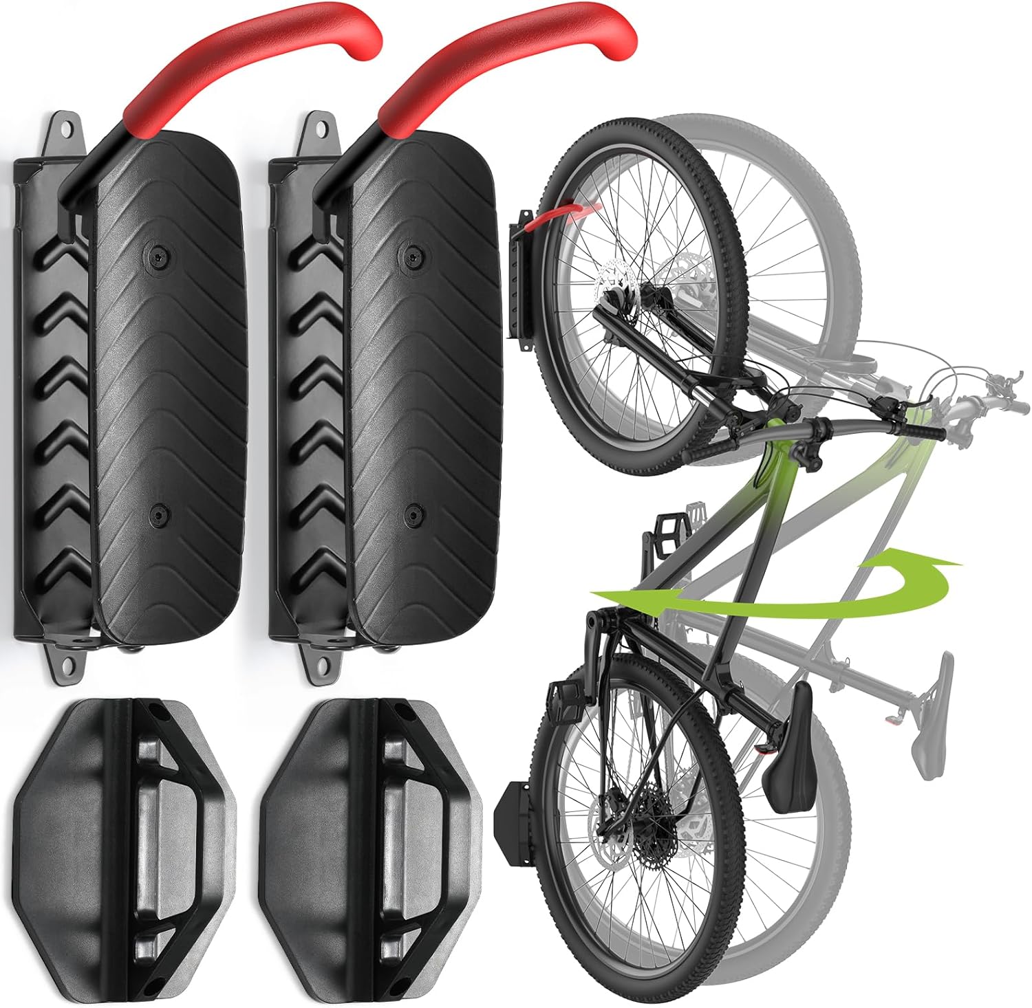 Housolution Supporto Girevole per Biciclette, 2 Pezzi - immagine 1