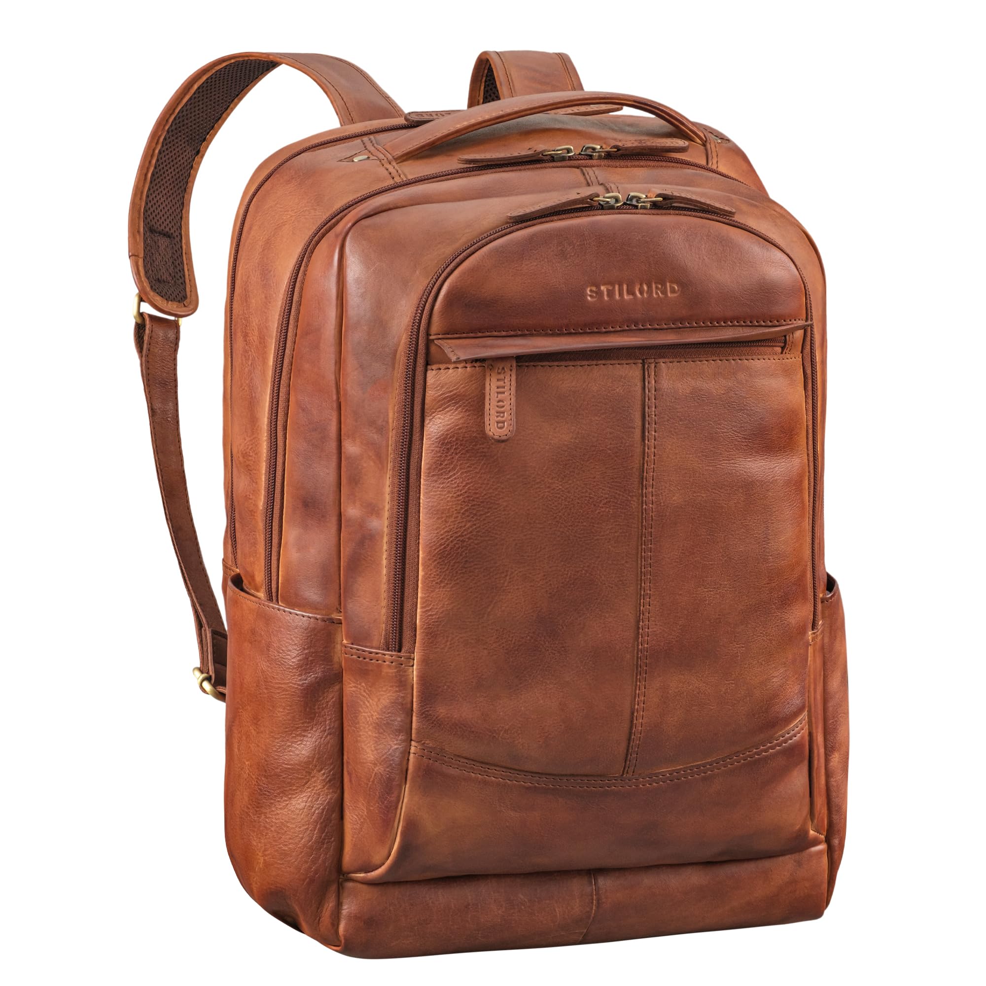 STILORD 'Maxim' Zaino Porta PC 17 Pollici Pelle Vintage