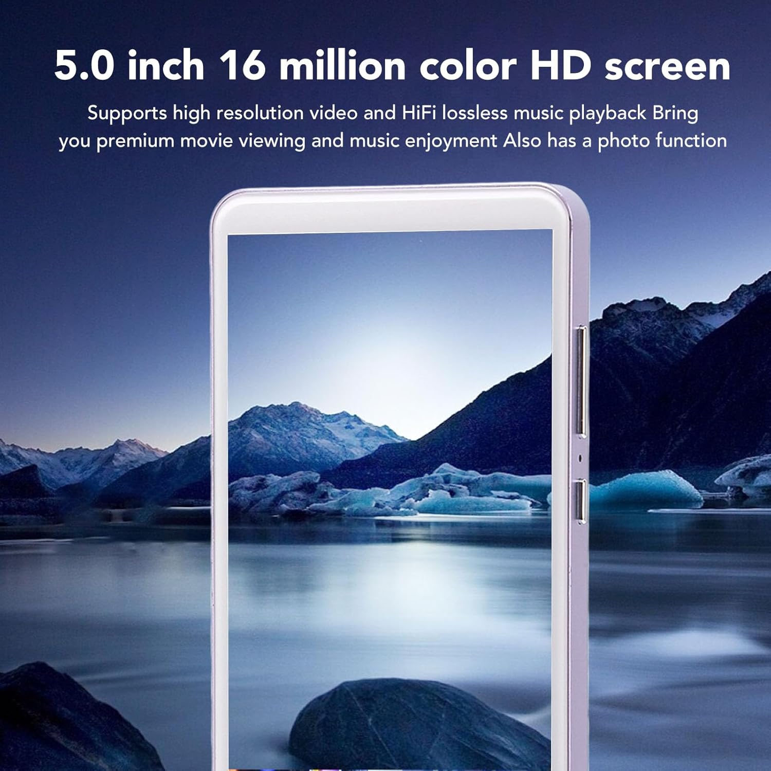 Lettore MP4 WiFi con Schermo Full Touch 5 Pollici, Viola - immagine 2