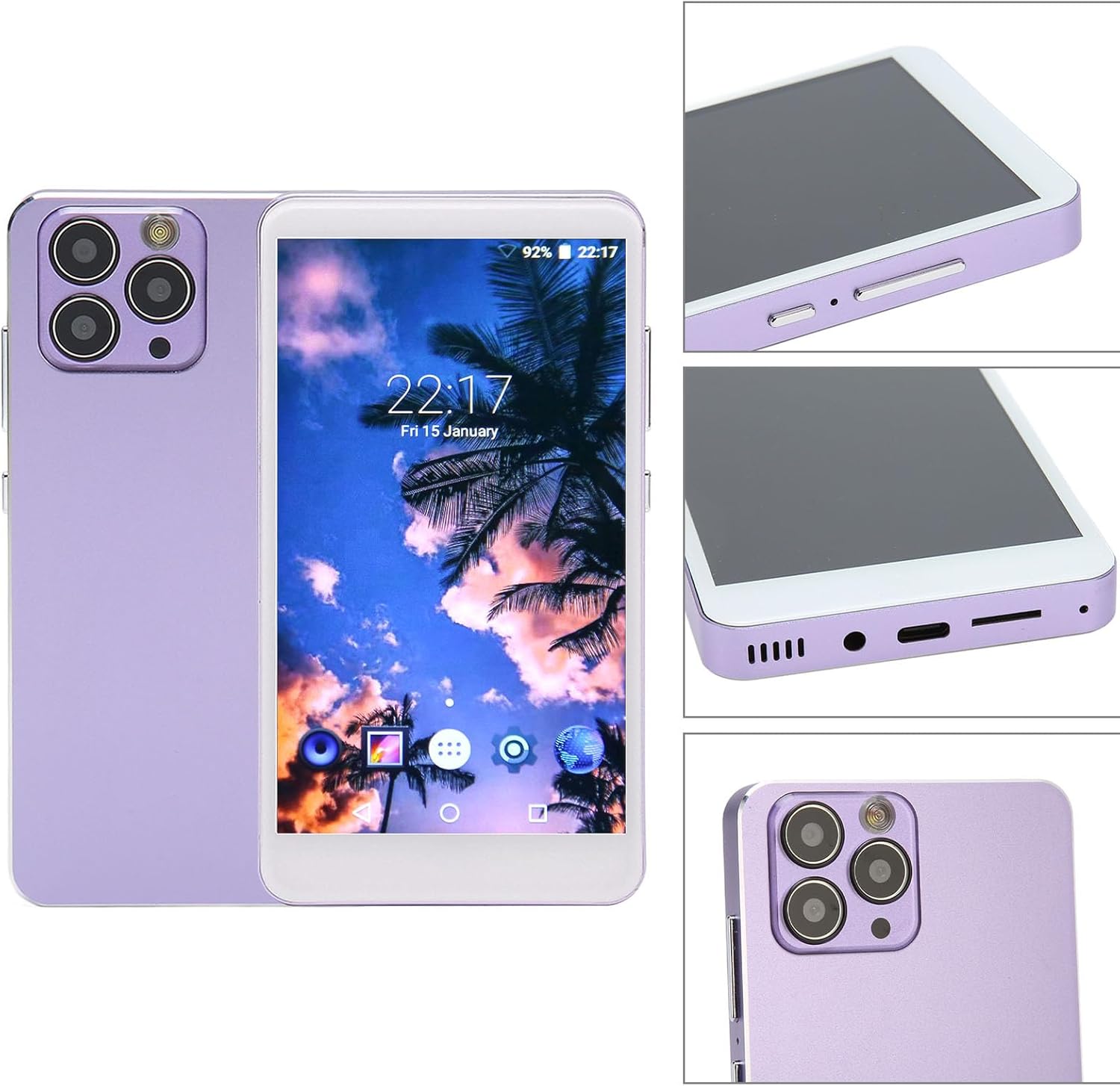 Lettore MP4 WiFi con Schermo Full Touch 5 Pollici, Viola - immagine 8