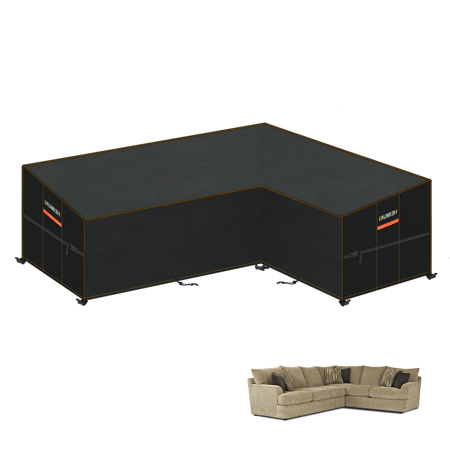 Heimuni Copertura Divano da Giardino Impermeabile a L