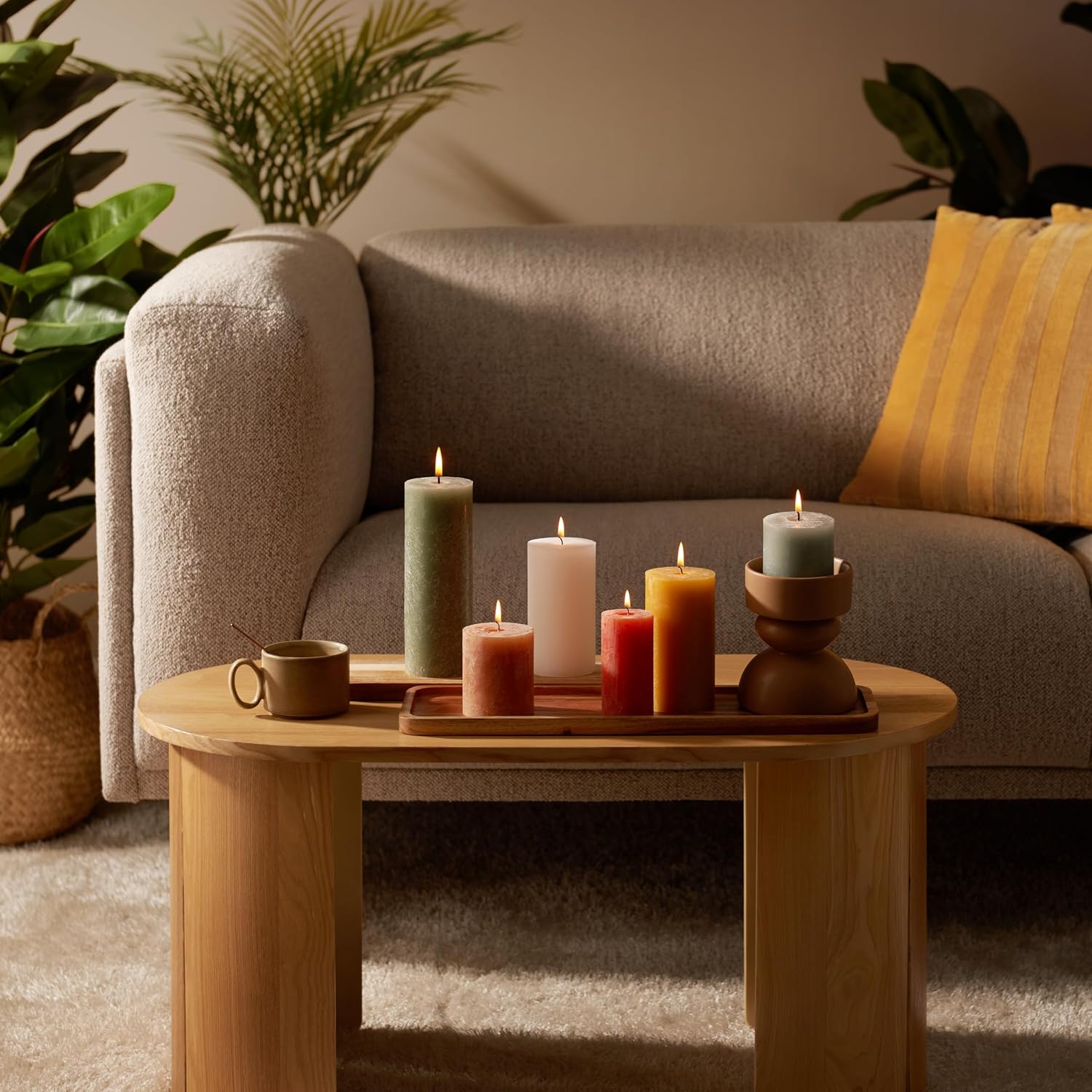 Bolsius Candele Rustiche a Colonna (Set 6 pz) - immagine 2